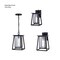 Vaxcel Blackwell 6.5-in. W Cage Frame 1 Light Dusk to Dawn Black Outdoor Wall Lantern Clear Glass T0607 - alternate 2